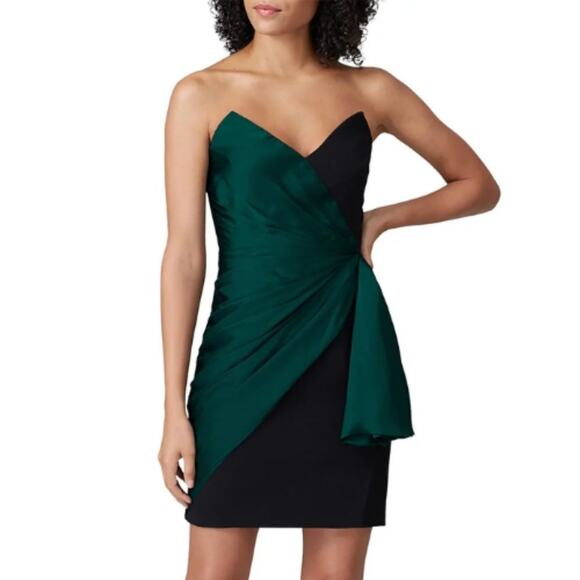Jill Jill Stuart Strapless Mini dress. Black & Teal Size 10 - Picture 1 of 5